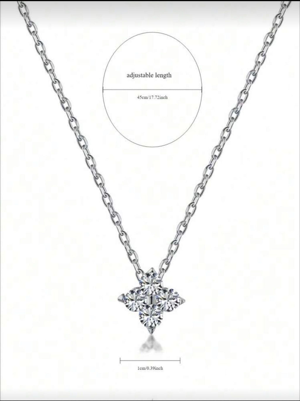 Colgante Fino de Mujer con Flor de Diamante – Elegancia Delicada y Atemporal
