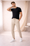 Pantalón Jogger de Lino para Hombre – Ajuste Cómodo y Estilo Casual Moderno