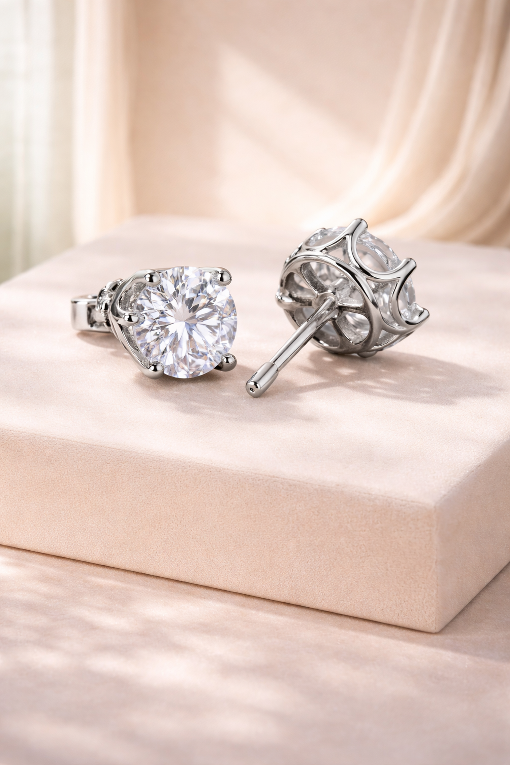 Pendientes de plata 925 VVS Moissanite Elegancia Minimalista en Plata – Brillo Sofisticado para Cada Ocasión