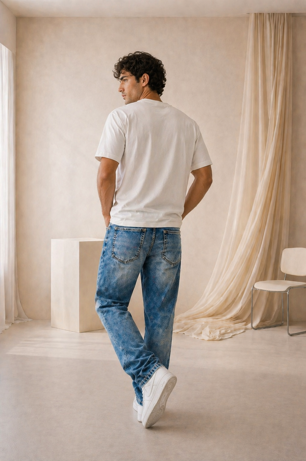 Jeans urbanos con estilo moderno: look casual completo