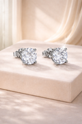 Pendientes de plata 925 VVS Moissanite Elegancia Minimalista en Plata – Brillo Sofisticado para Cada Ocasión