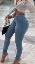 Jeans Push-Up de Tiro Alto – Ajuste Perfecto que Realza tu Figura