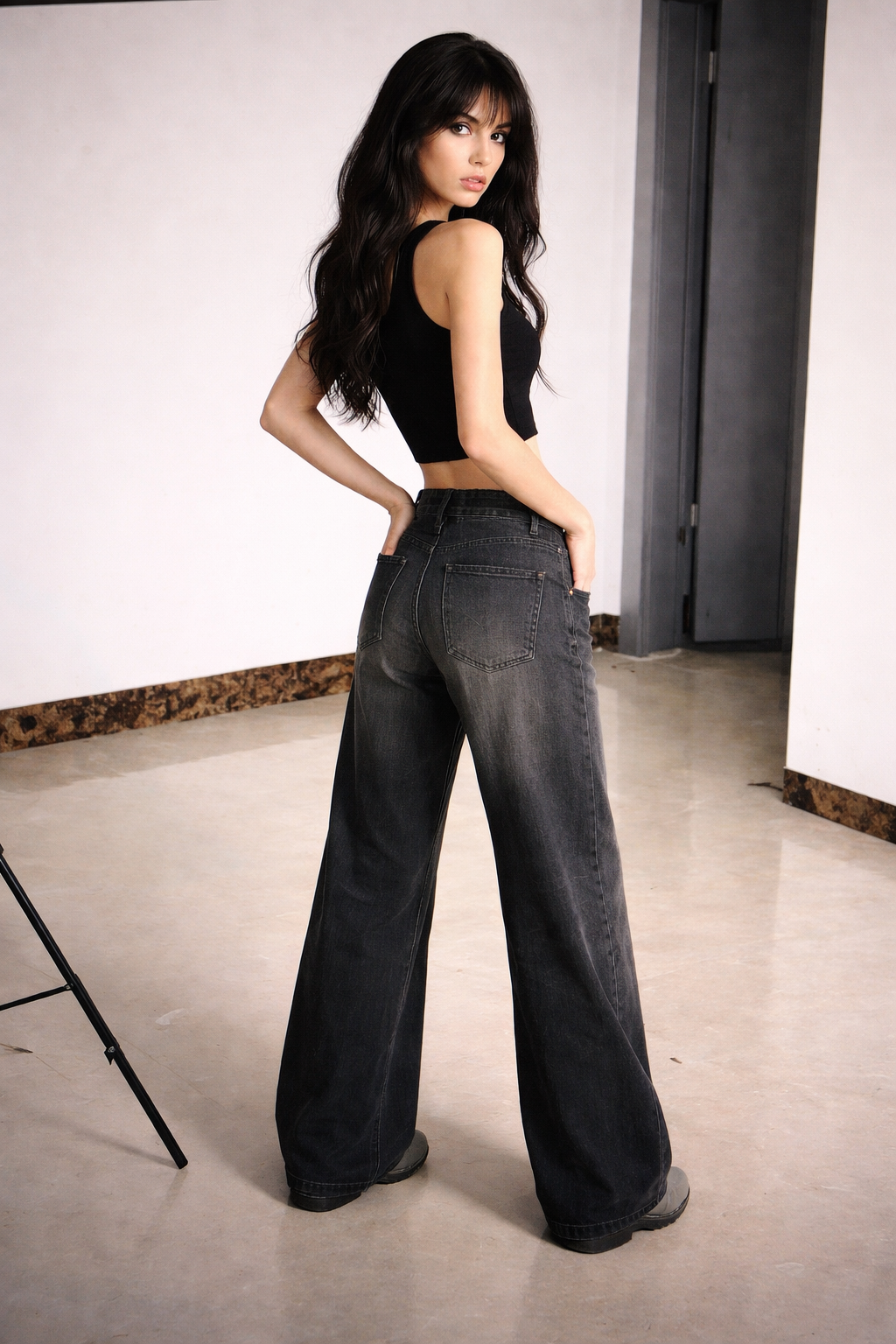 Jeans Wide Leg de Cintura Alta Vintage – Denim Holgado con Estilo Urbano