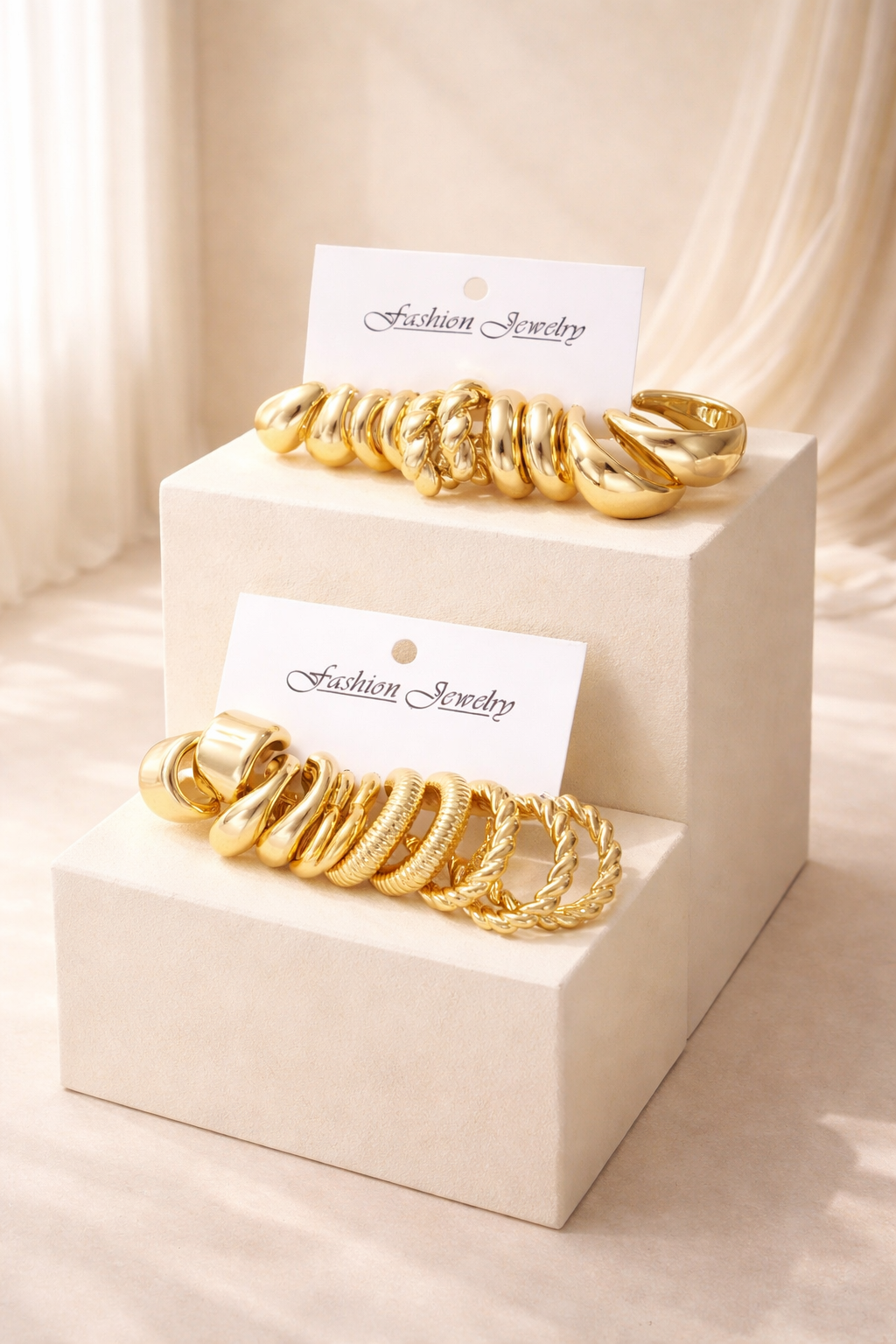 Pack de Pendientes Dorados Elegancia Esencial