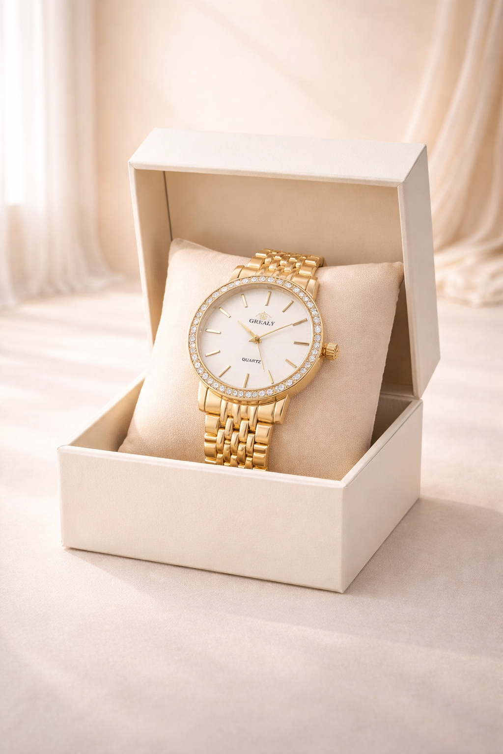 Reloj Elegancia Dorada Grealy – Brilla en Cada Momento