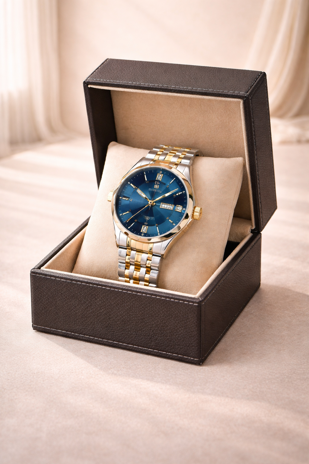 Reloj de negocios de acero inoxidable para hombre