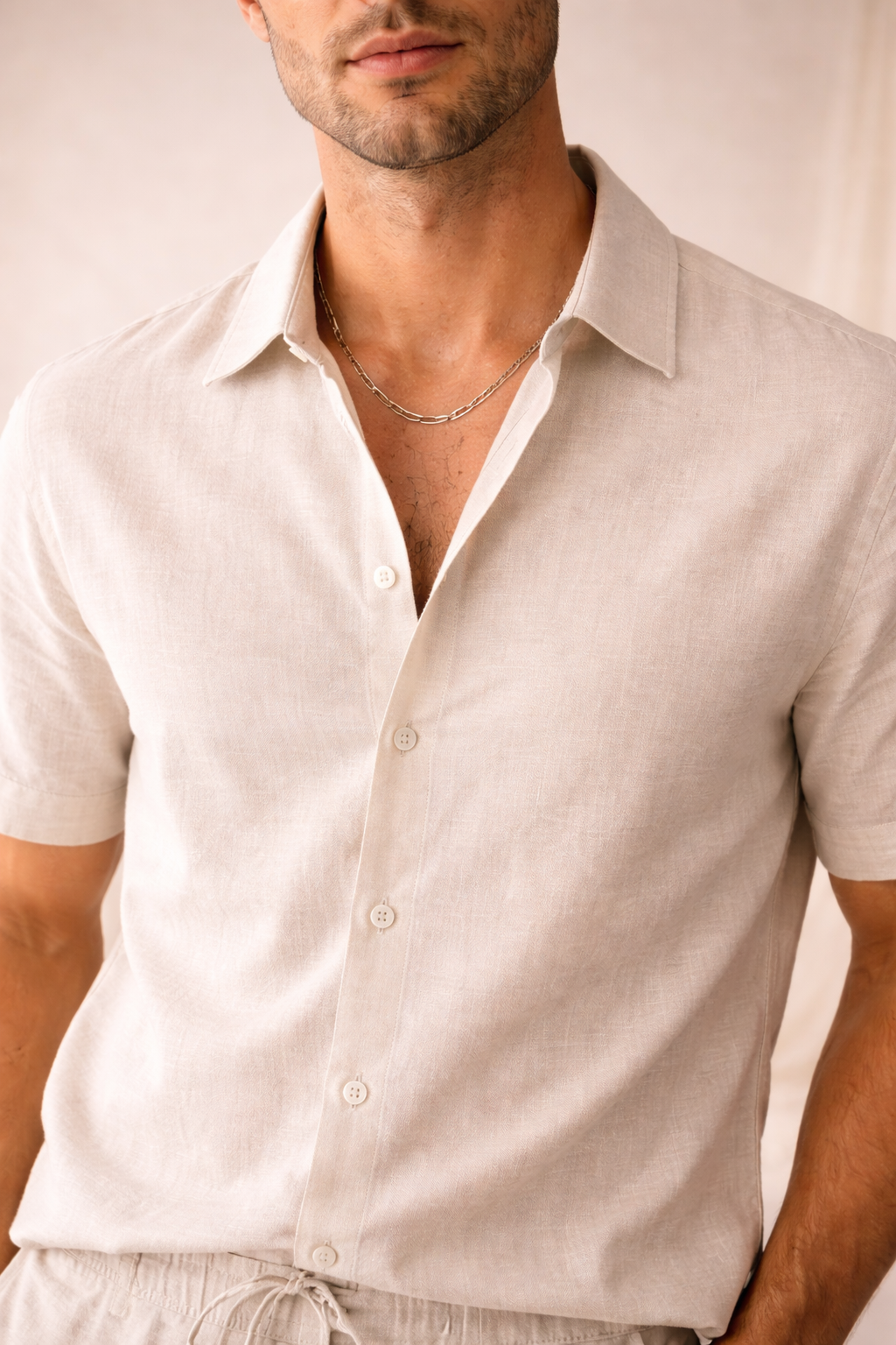 Conjunto lino premium beige