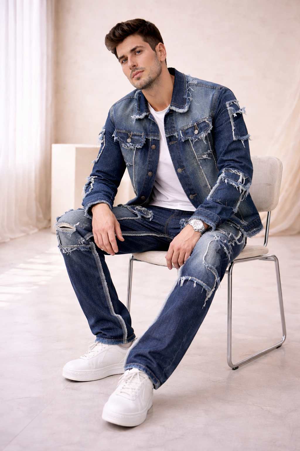 Conjunto Denim Urbano Premium para Hombre.