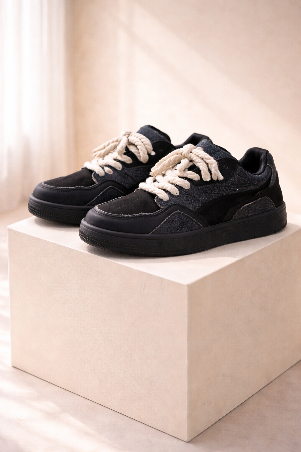 Zapatillas Urban Chunky Black con Cordones XL
