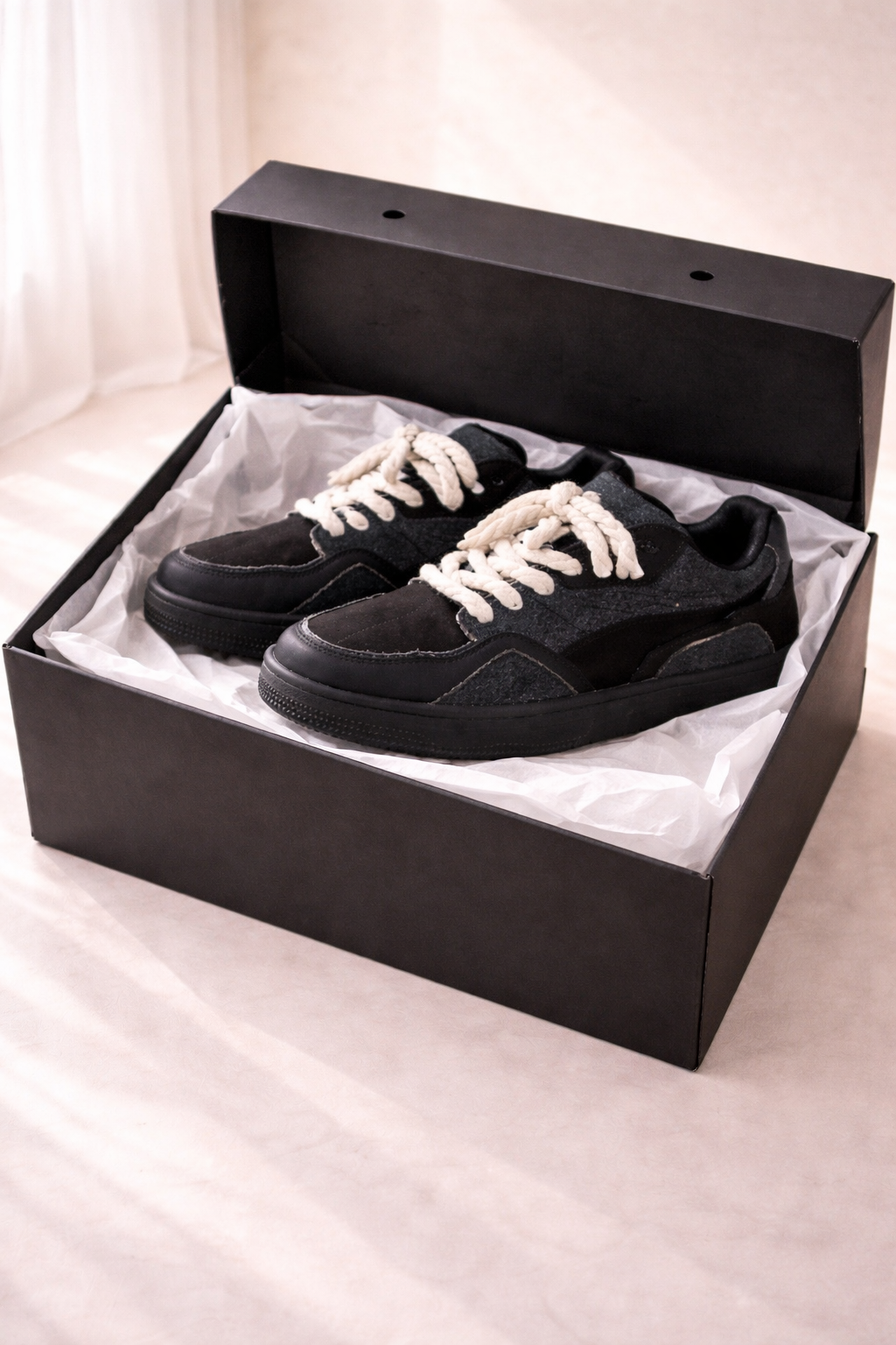 Zapatillas Urban Chunky Black con Cordones XL