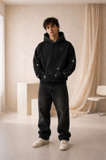 Sudadera Negra Premium con Brillos