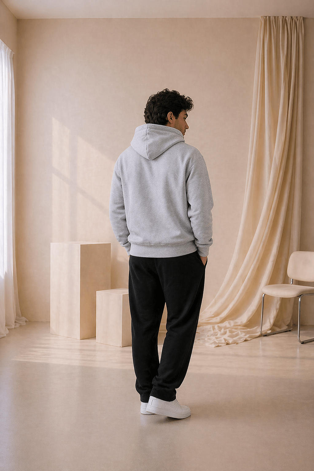 Sudadera Básica Gris Unisex Cómoda