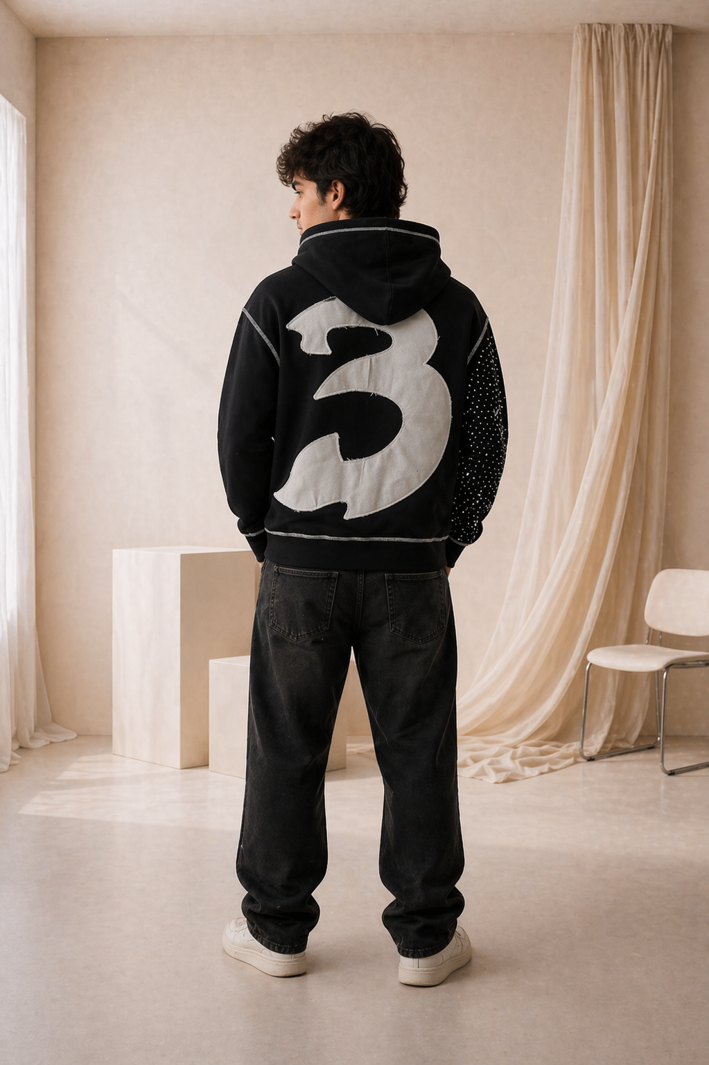 Sudadera Hoodie Negra Premium