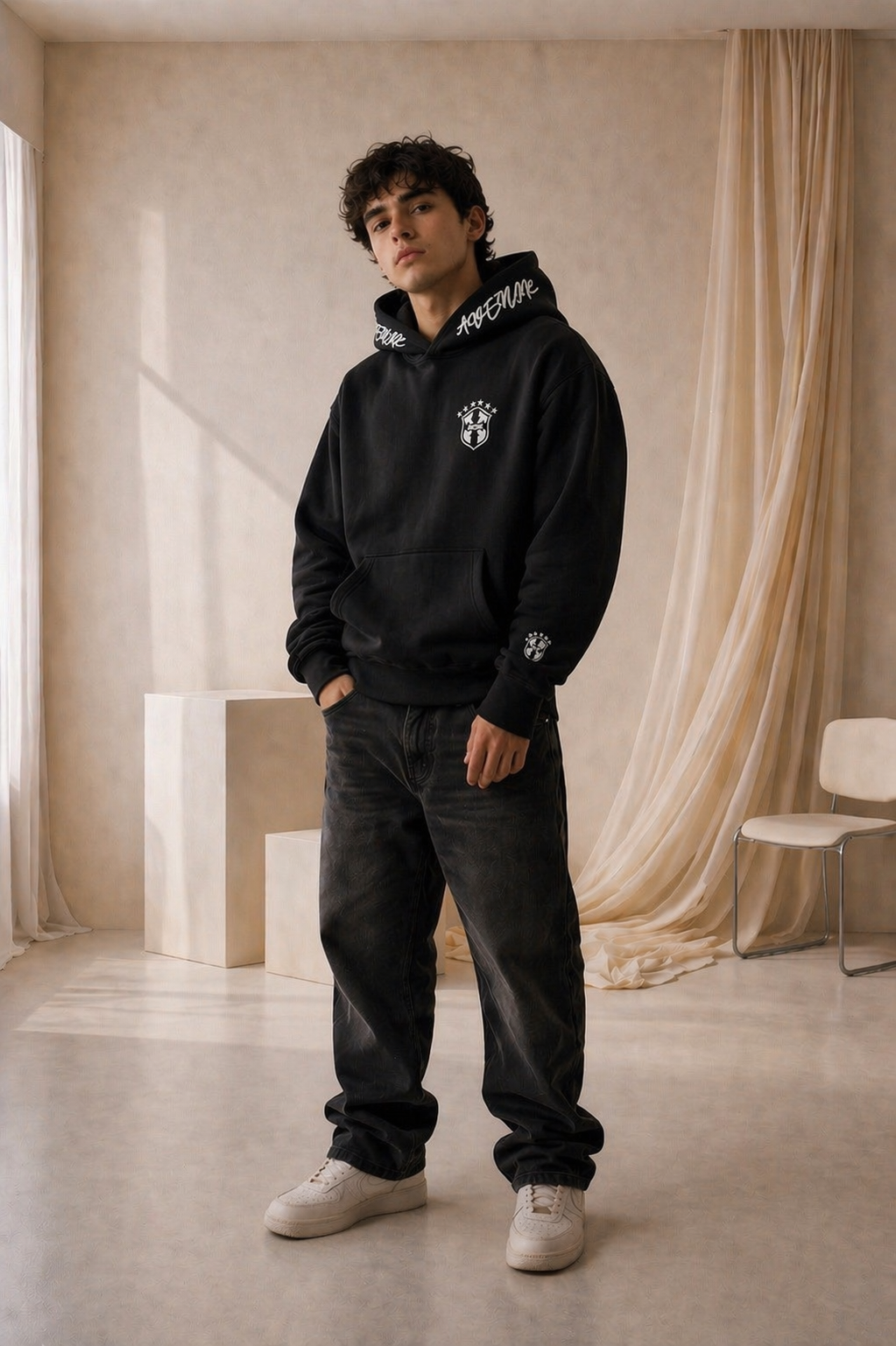 Sudadera Aventura Black Signature Estilo Urbano