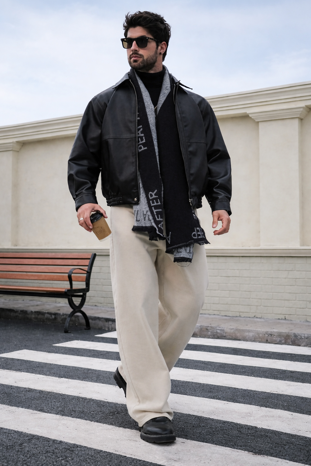 Chaqueta Minimalista Premium de Cuero Urbano – Estilo Moderno Elegante para Hombre