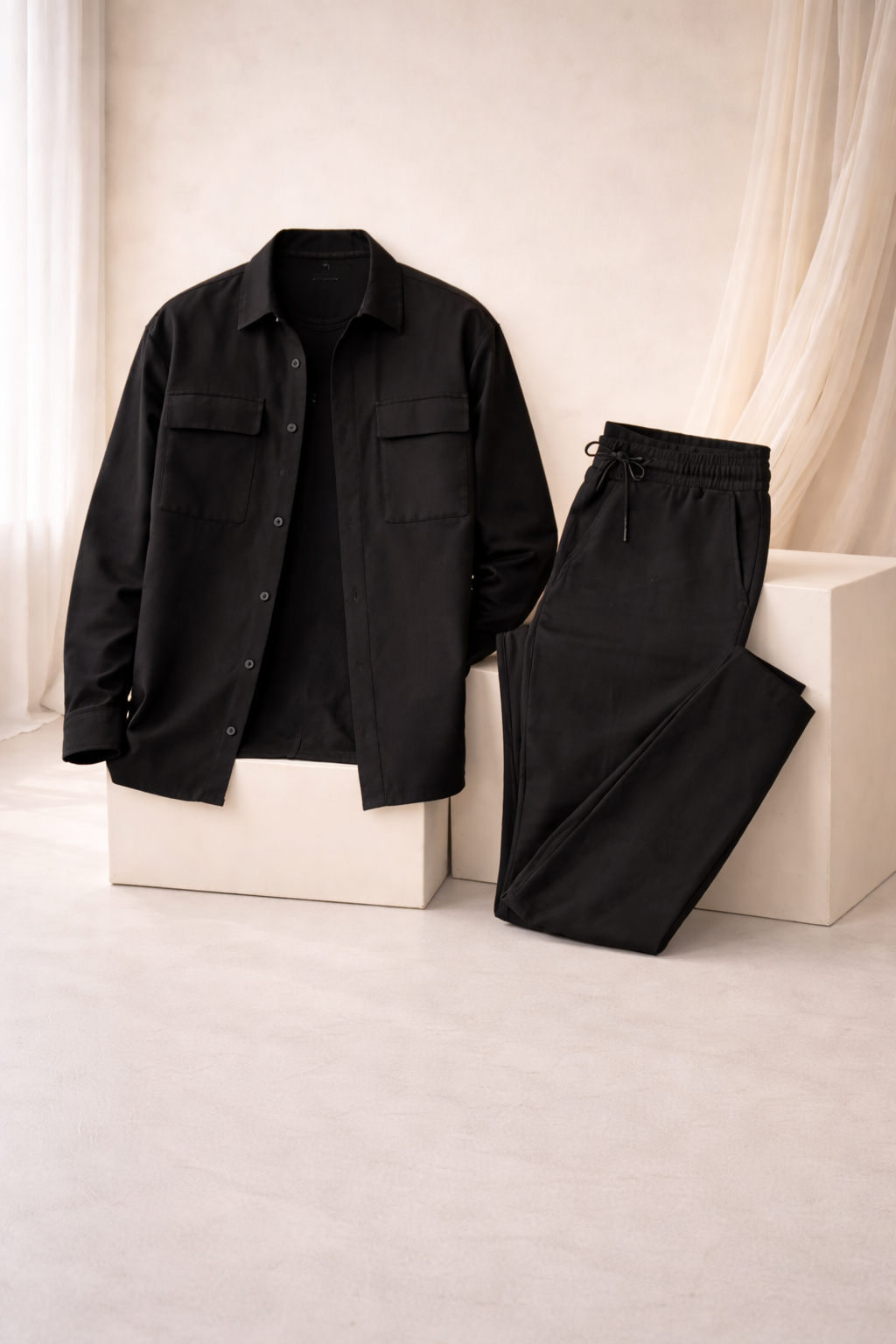 Conjunto Negro Premium Hombre