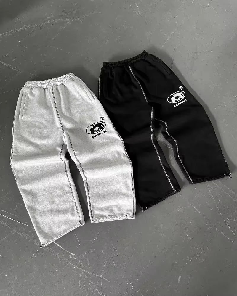 Pantalón Streetwear con Costuras Contrastadas – Corte Relaxed
