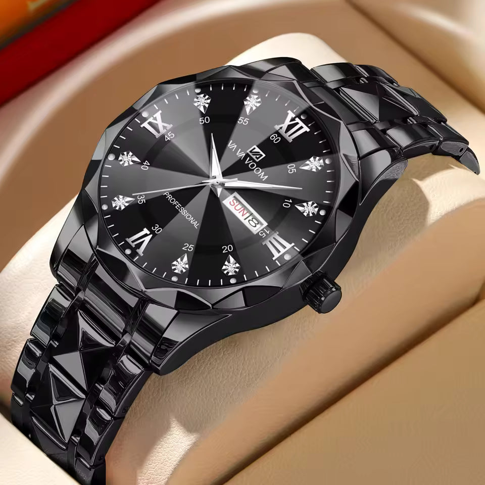 Reloj de negocios de acero inoxidable para hombre
