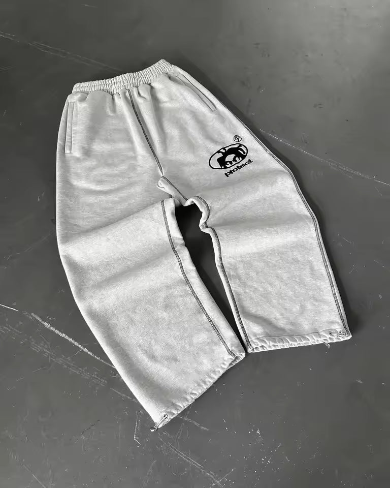 Pantalón Streetwear con Costuras Contrastadas – Corte Relaxed